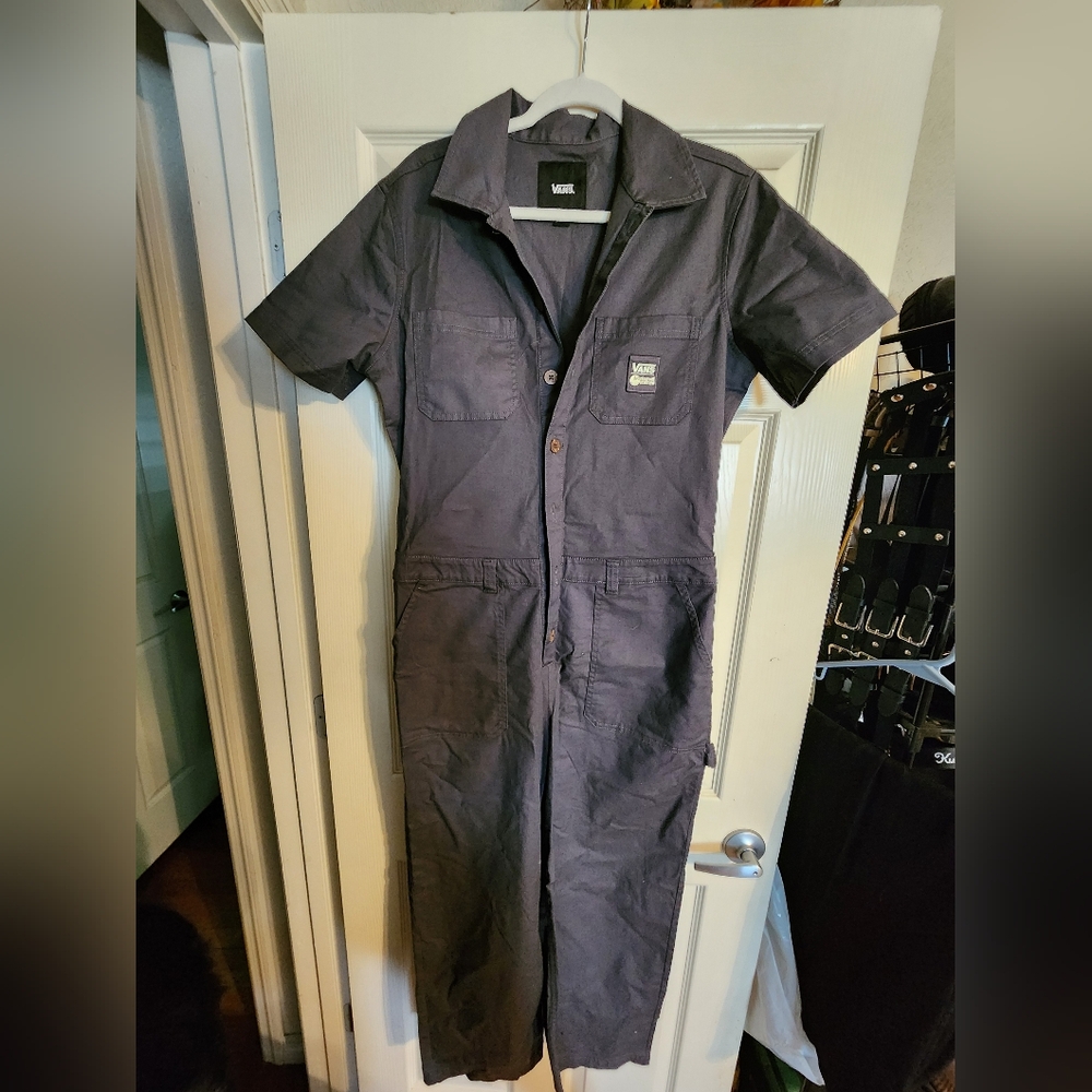 Vans Dark Grey Textured Short Sleeve Coverall